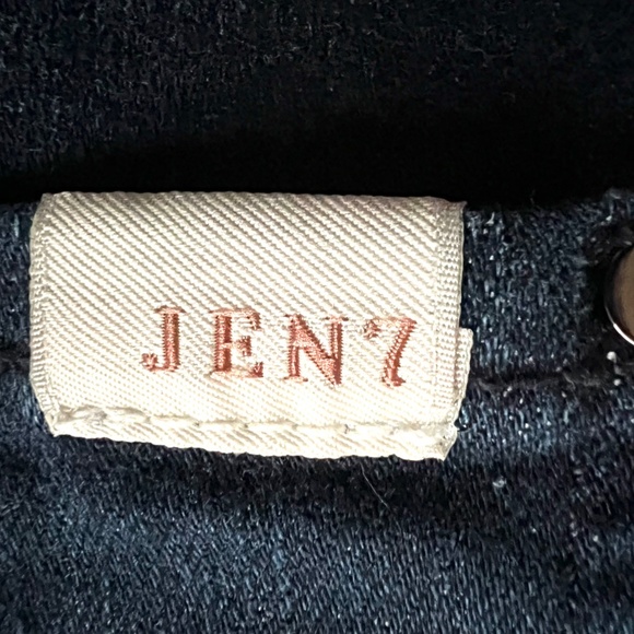 Jen 7 By 7 For All Mankind Blue Denim Zippered Pocketed Rolled-cuff High Size 12 - Picture 5 of 10